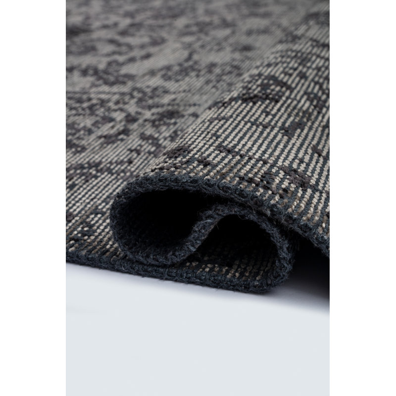 Rapture Gray/Black/Dark Brown Oriental Luxury Area Rug, Rectangle 7'10" x 11'2"