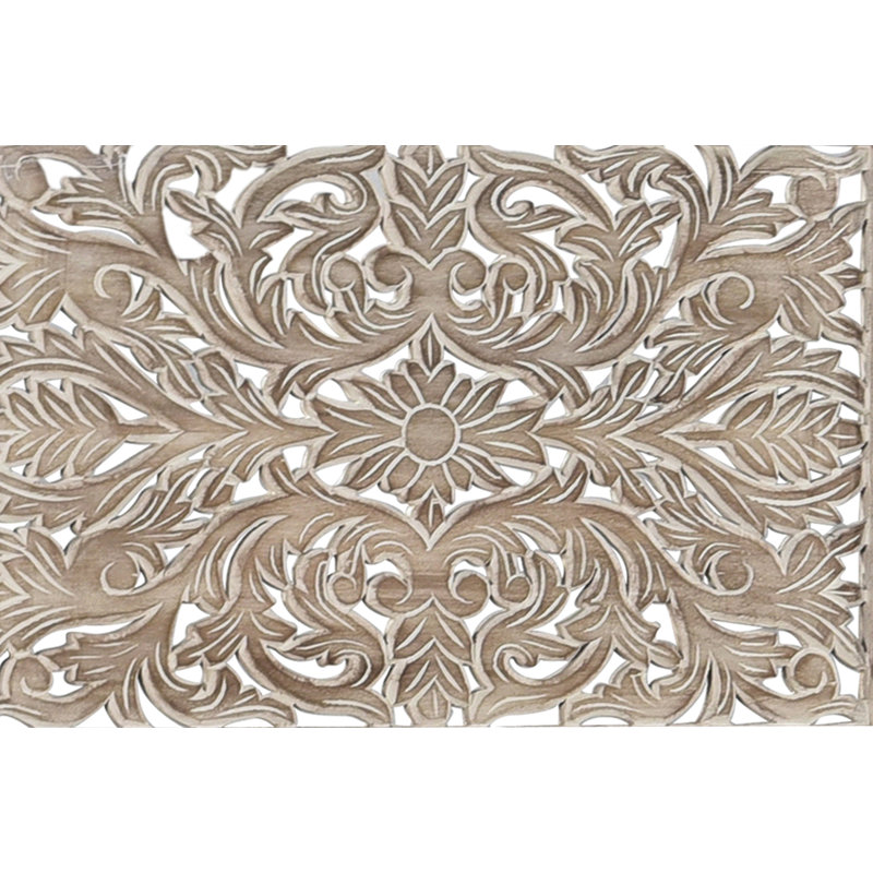 Lit standard à profil bas en bois massif Harleen, Grand, Gris