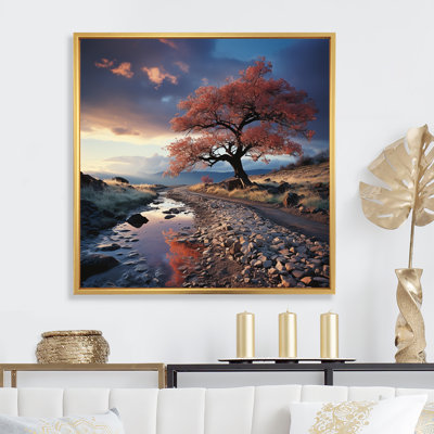 Arbre, arc-en-ciel, paysage d'hiver I