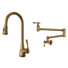 2-Piece Kitchen Faucet Combo Set, Pull-Down Faucet and Wall-Mount Pot Filler with Dual Spray