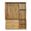 Armoire penderie 4 portes avec 3 tiroirs-114223579