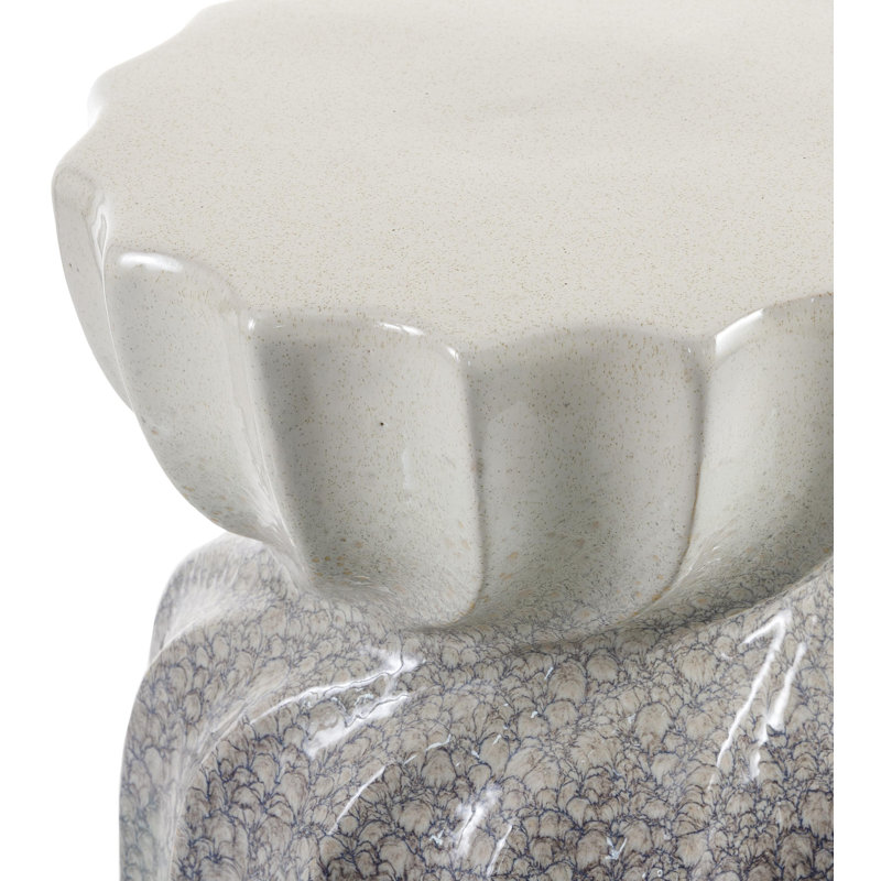 Illiopolis Global Garden Stool, Blue/Cream