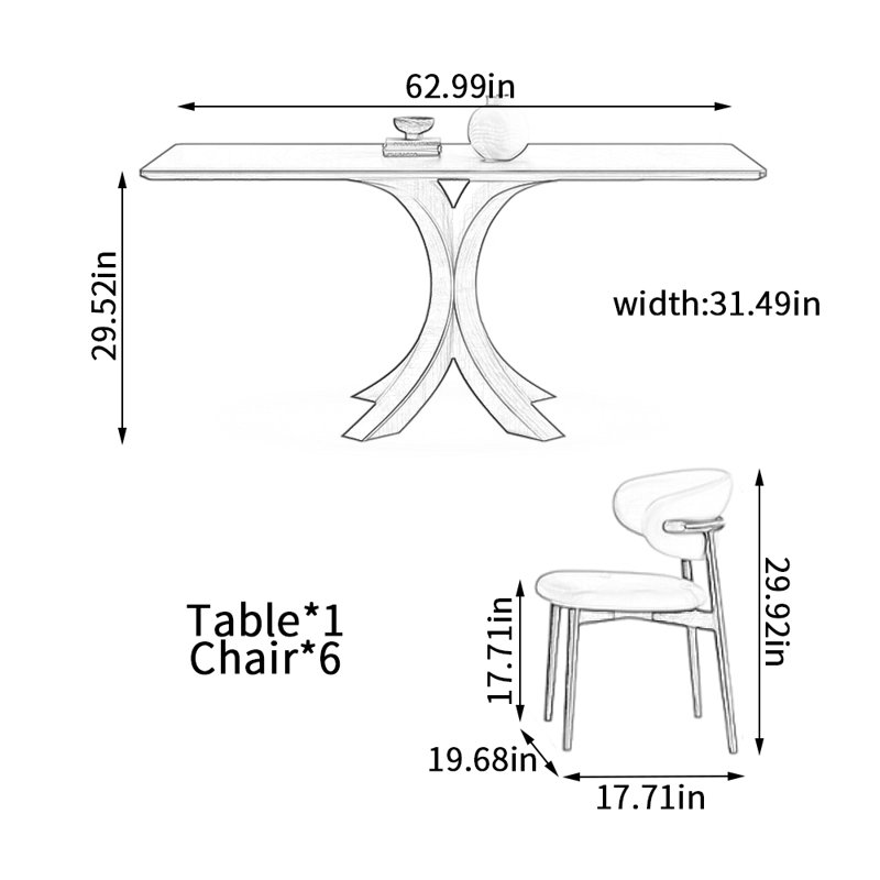 Lechner, H 29,52 po x L 62,99 po x l 31,49 po