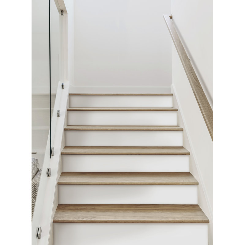 Montant d'escalier en vinyle blanc uni, H 7 po x l 48 po