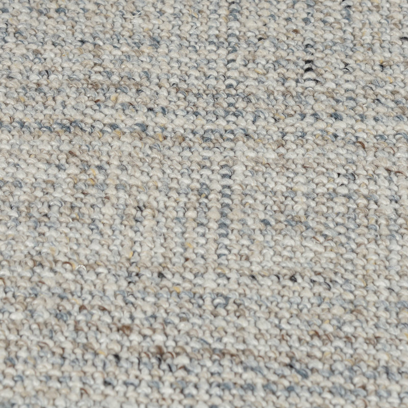 Tapis 100% polyester tissé à la main, Bleu, 7'9" x 9'9"