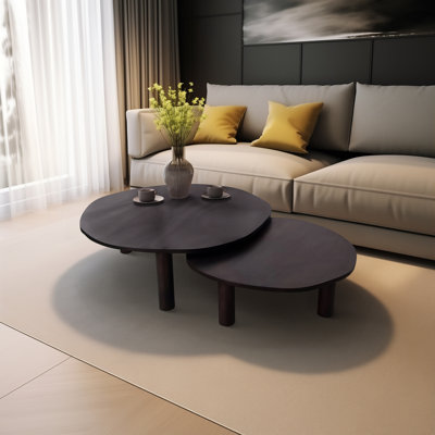 Table basse gigogne en bois massif Grayson