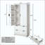 Armoire de cuisine moderne cannelée avec 2 grands tiroirs et 8 étagères à épices, organisateur de rangement autoportant pour salle de bain, salle à manger, bureau, entrée-1899367872