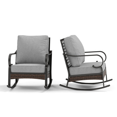 Chaise longue berçante et coulissante en métal