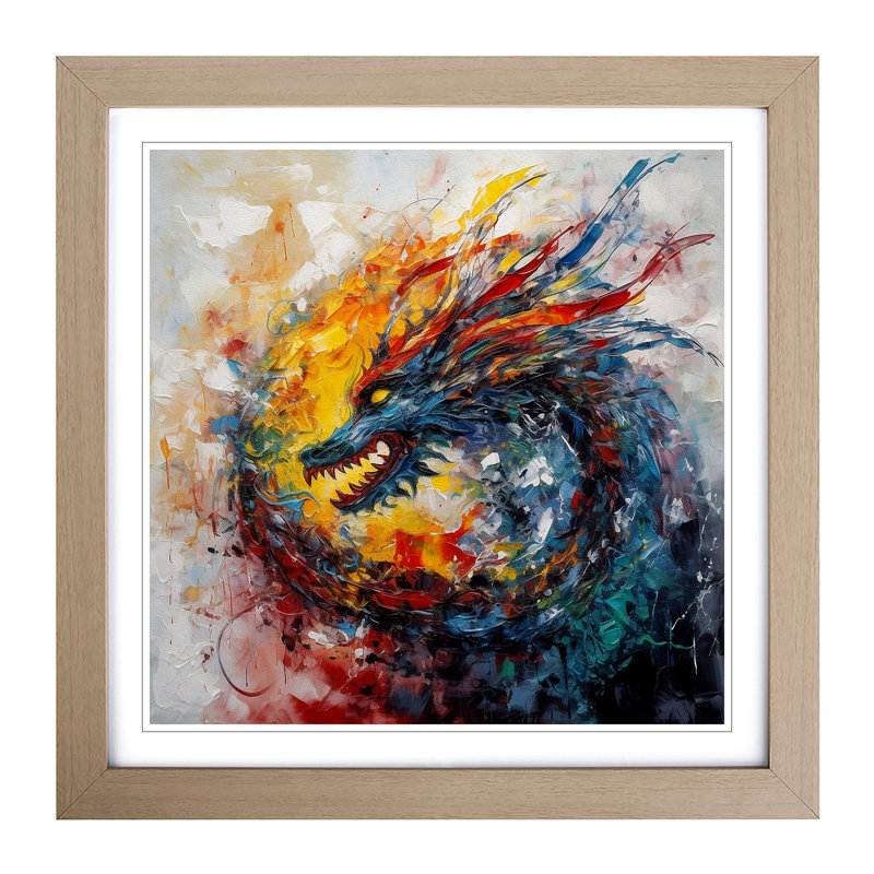 Single Picture Frame Print on Wood, Oak