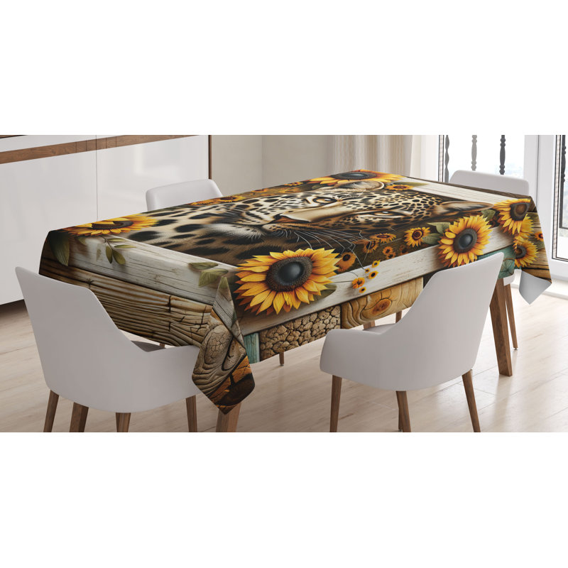 Quintan Rectangle No Pattern Microfiber Tablecloth, 84" Rectangle