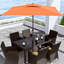 Parasol de marché carré 6 pi 6 po x 6 pi 6 po avec base Helland-84993281