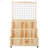 3-Tiers Raised Garden Bed With Trellis, 53" H Vertical Planter Box With Wheels & Back Storage Area, For Flowers, Vegetables, Herbs, Natural
