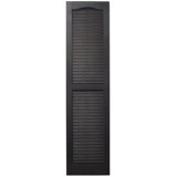 Cathedral Top Standard Open Louvre Shutters Pair