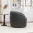 Katherline Hall Faux Leather Swivel Barrel Chair-2260649