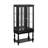 Curio Cabinet Lighted Curio Display Cabinet With Open Storage Space,Solid Wood Legs And Adjustable Shelves, Acrylic Mirrored Back Panel, Tempered Glass Doors,3 Tier And One Open Space(E26 Light Bulb N