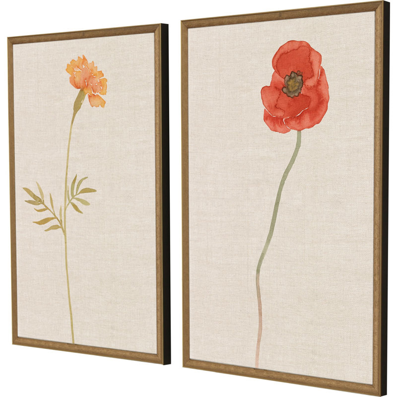 Wild Flourish II par Bell - Ensemble de 2 reproductions de cadres photo simples