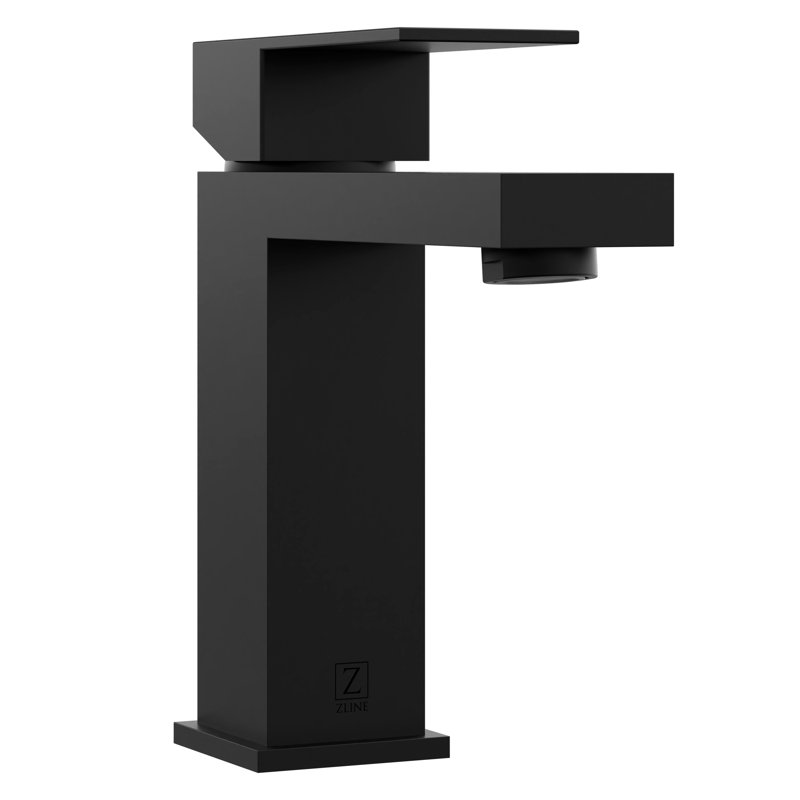 ZLINE Rubicon Modern Single Handle Bath Faucet in Matte Black, Matte Black