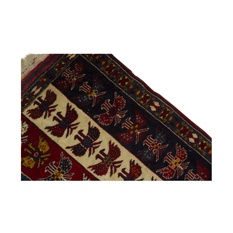 Hand-Knotted High-Quality Red/Black/Beige Area Rug