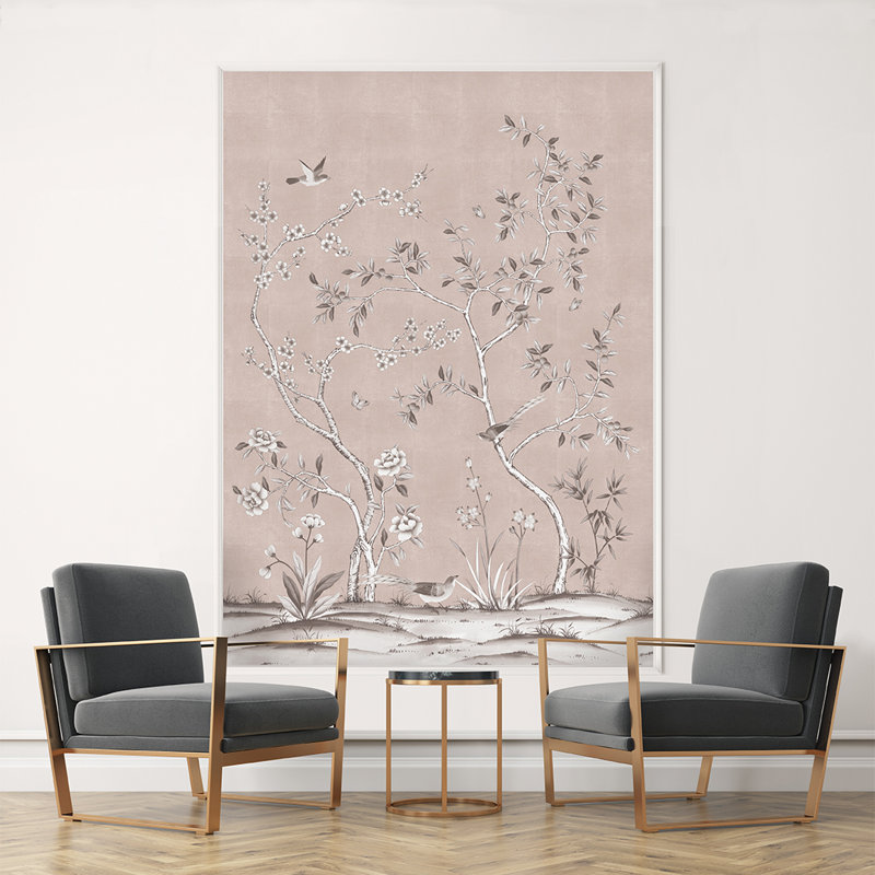 Mariolita 108" L x 78" W Peel and Stick Wall Mural, Blush