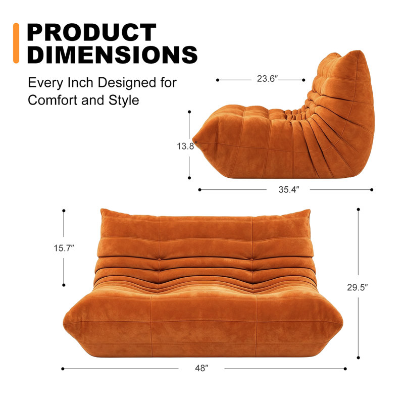 Fauteuil à billes Boneless - Causeuse sans accoudoirs - Revêtement en velours doux néerlandais - Design amusant pour le salon