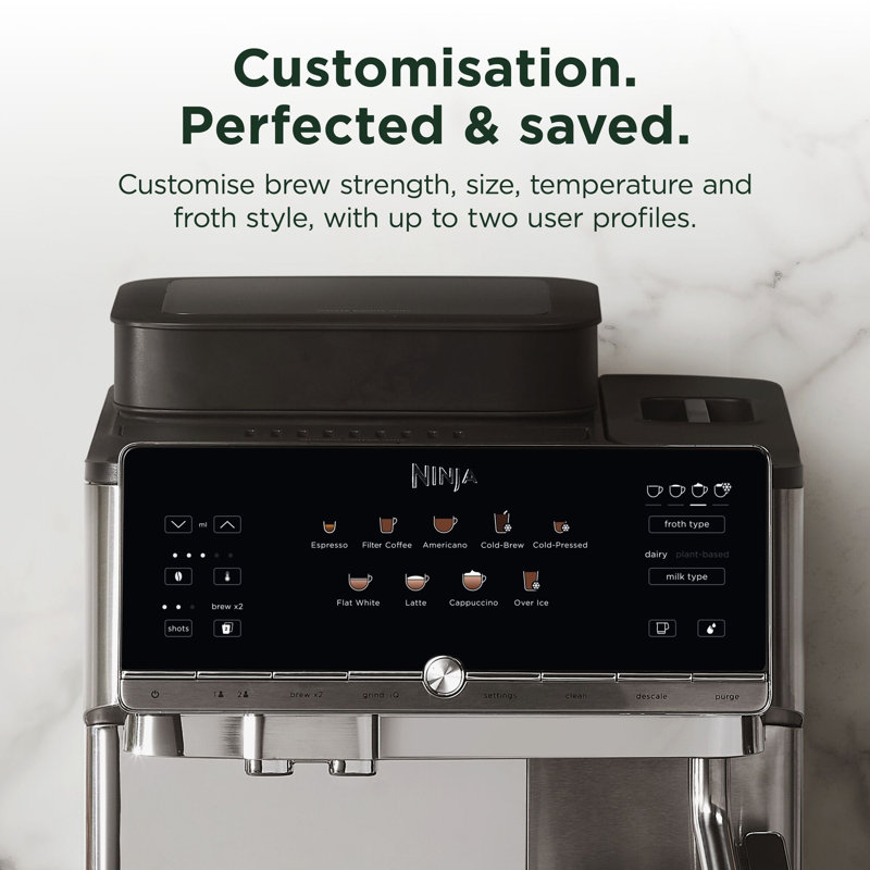 Ninja AutoBarista Coffee Machine AE1001UK Black/ Stainless Steel