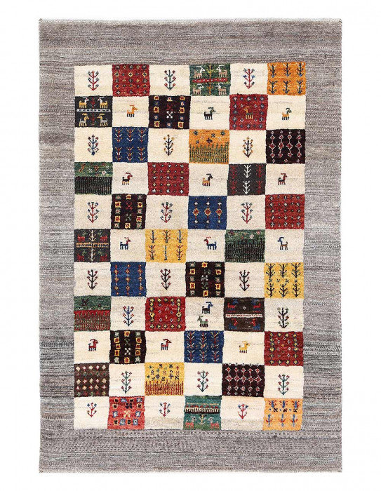 Tapis en laine d'agneau Leeron 2 pi 9 po x 4 pi 1 po ivoire Leeron