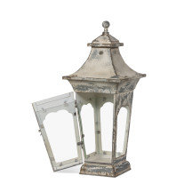 Outdoor Wall Lantern, Gray, 22.8" H x 7.9" W x 7.9" D