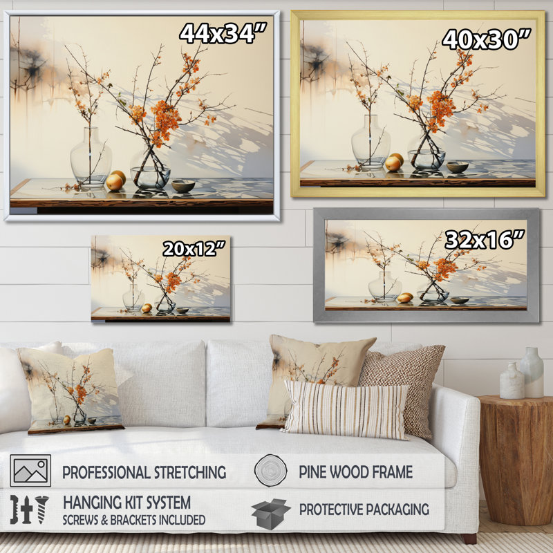 Reflections and Simplicity Vase III, reproduction d'art sur toile, Toile tendue, H 24 po x l 32 po x P 1 po