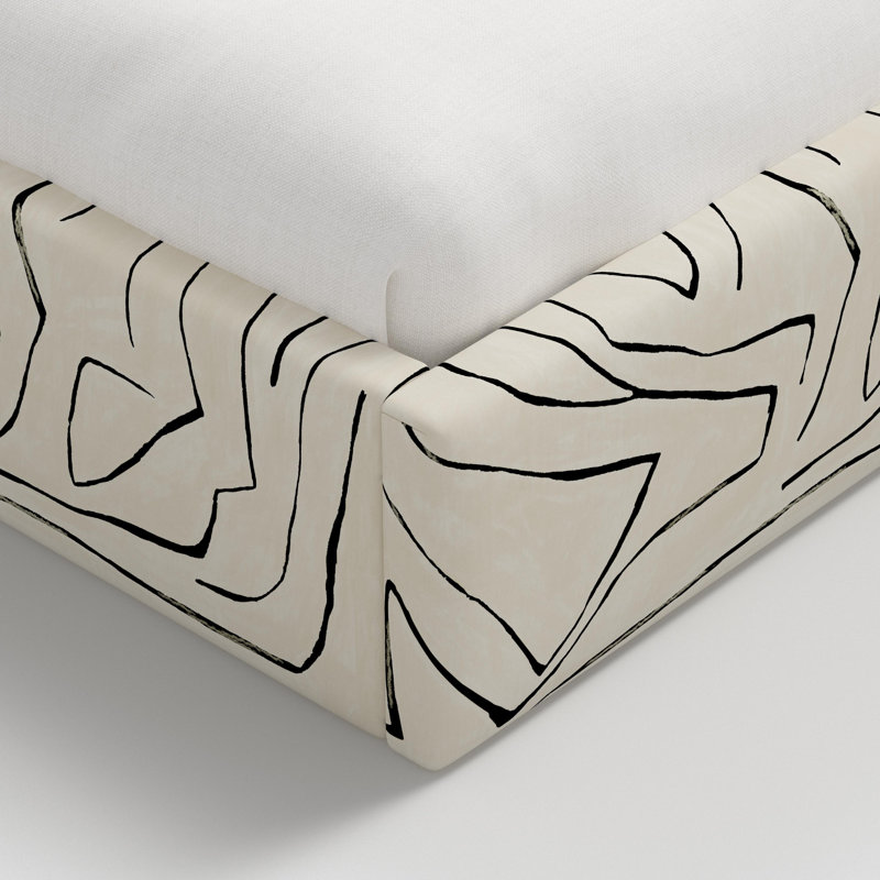 Perigold Bed, Cream/Black, Twin