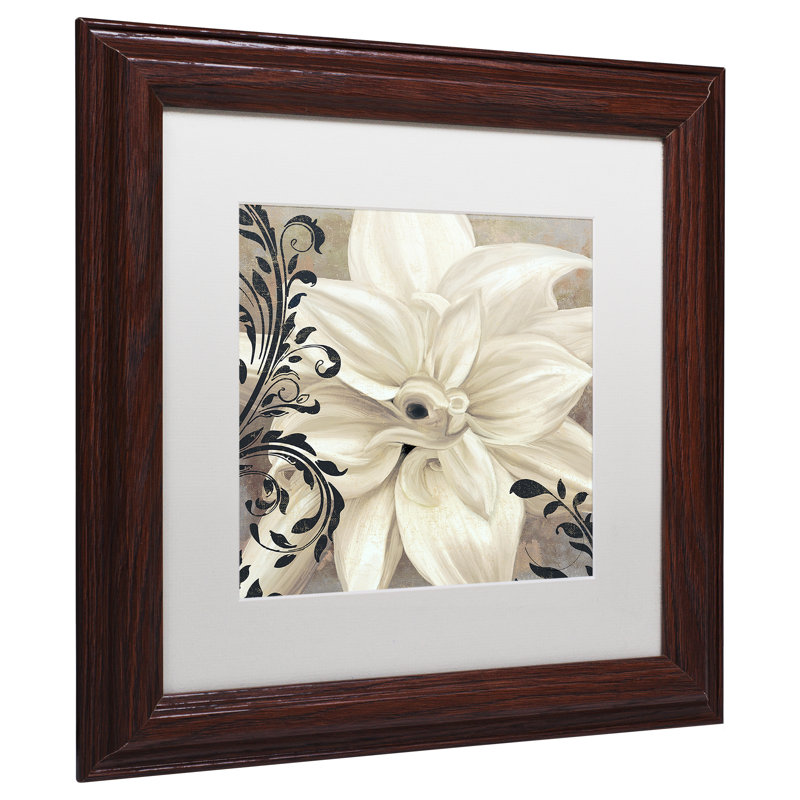 «Winter White II» par Jadaya, reproduction d'art encadrée, H 11 po x l 14 po x P 0,5 po, Blanc