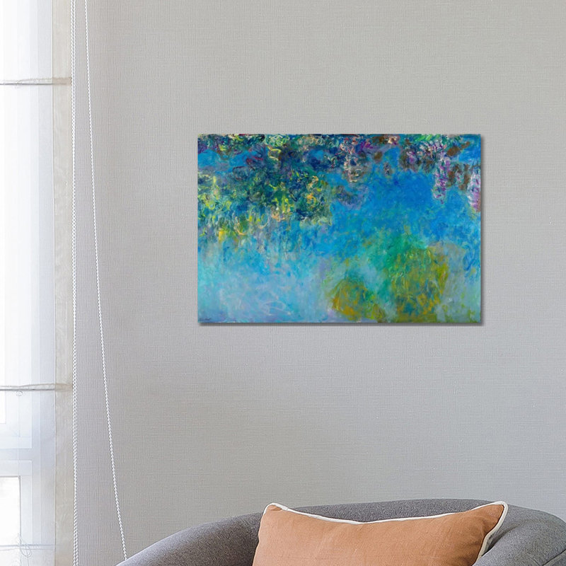 Wisteria by Claude Monet - Wrapped Canvas Painting, 66.04 cm H x 45.72 cm W x 1.91 cm D