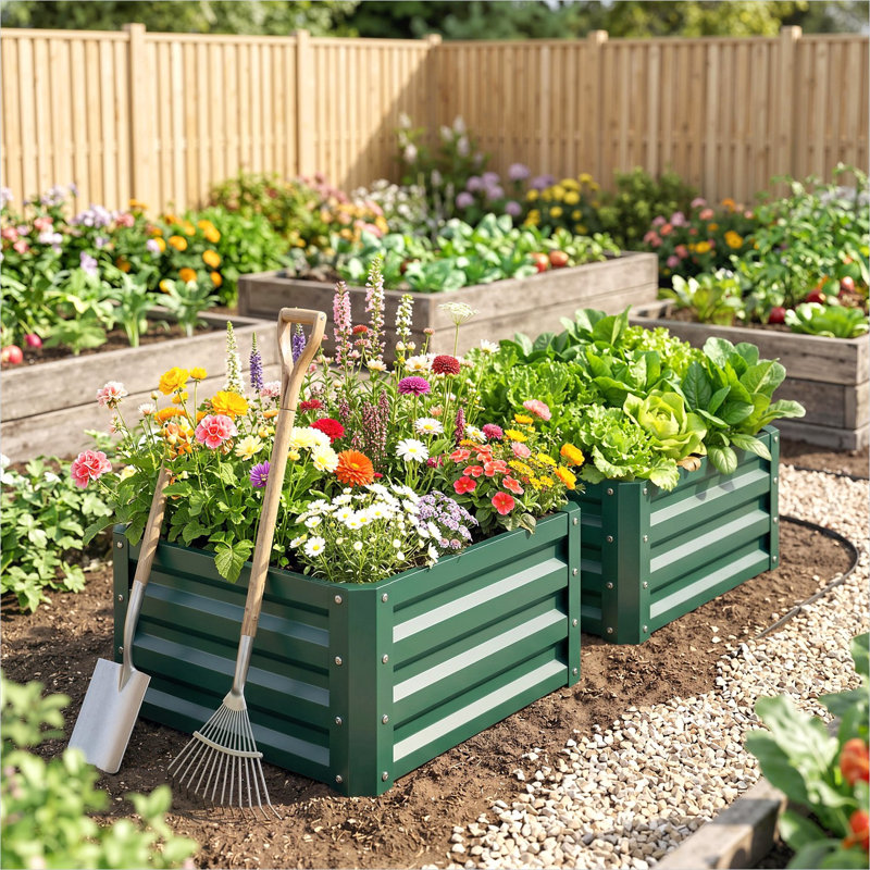Paquet de 2 pots à légumes 23,5 x 23,5 x 12 pouces