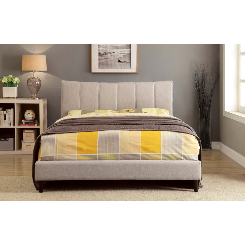 Harwinton Upholstered Platform Bed, Beige, California King