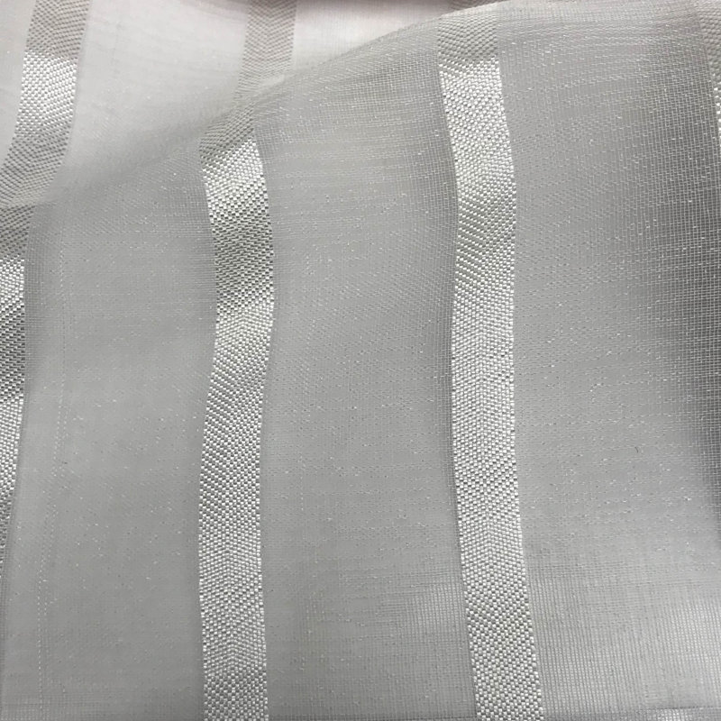 Tissu rayé 160 Sheers, Argent