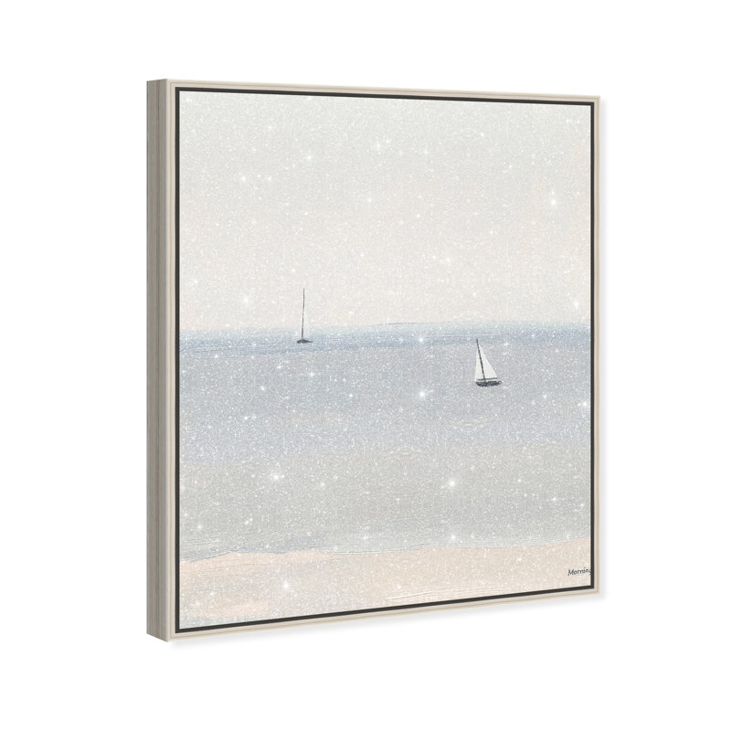 A minimalist oil pain II Canvas Nautical & Beach Print by Oliver Gal, Black Frame, 16 x 20, 21"H x 17"W, Silver Frame