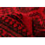Tapis unique en laine noué à la main rouge Akhjah 6 pi 8 po x 8 pi 8 po