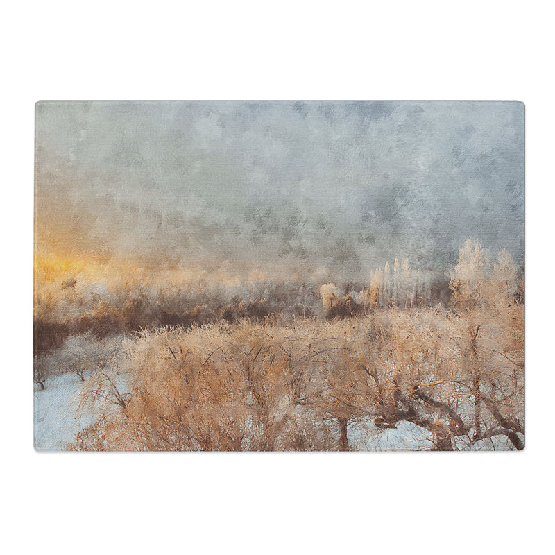Winter Forest Vol.3 Painting Chopping Board, 0.4cm H x 28.5cm W x 39cm L
