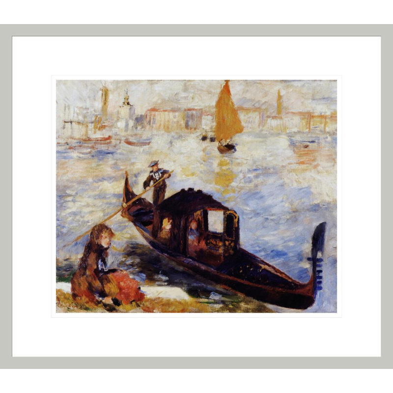 «Gondola on the Grand Canal in Venice» par Pierre-Auguste Renoir, impression giclée encadrée, 17,75 po H x 20,25 po L