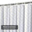 Black White Geometric Lattice Ethnic Pattern Shower Curtain with 12 Hooks-378198402