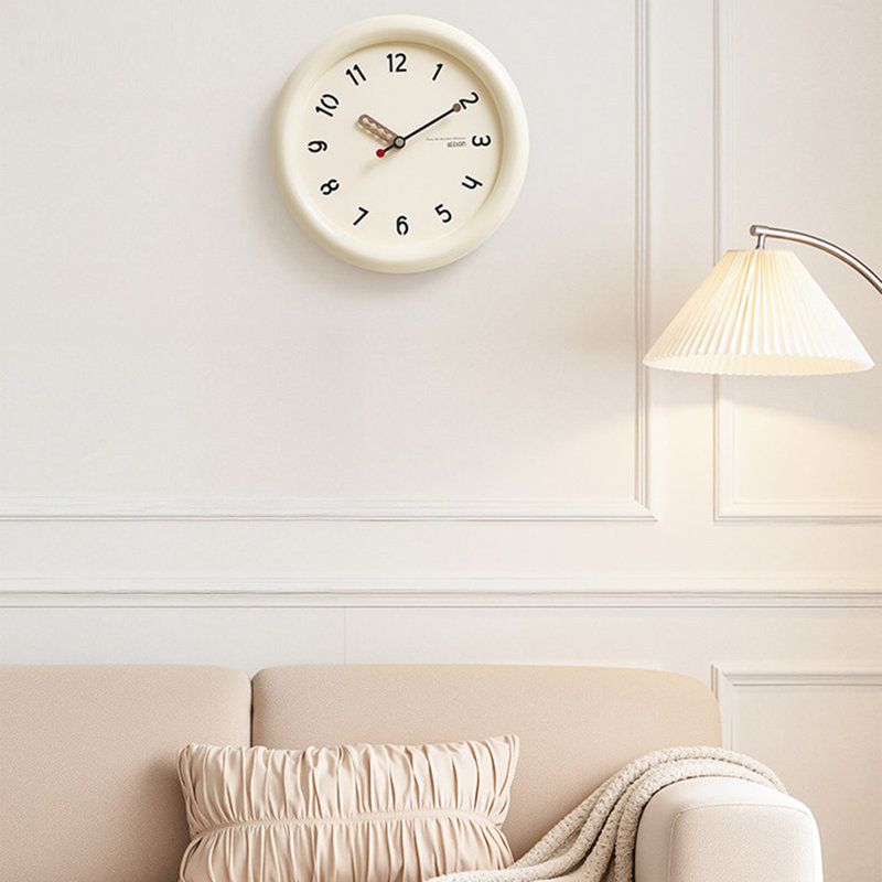 Horloges murales rondes beiges, Small, Beige