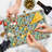 Ambesonne Robot Cutting Board Large Size Boys Cartoon Robot Science Multicolor