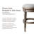 Maven Lane Pullman Backless Stool with Fabric Upholstery-128006618-128006617