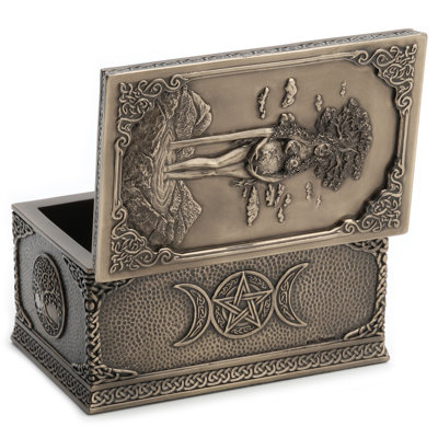 6.1 Trinket Box Bronze Poly Resin