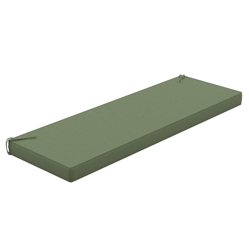 Sunbrella® Outdoor Bench Seat Cushion, 56" W x 19" D, Canvas Fern