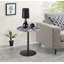 Table d'appoint 44,5 x 44,5 x 51 cm (verre) - Noir 1 pièce - Marbre