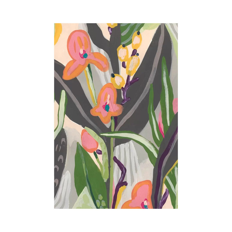 Vibrant Ladyslippers II by June Erica Vess - Wrapped Canvas Print, 20.32 cm H x 30.48 cm W