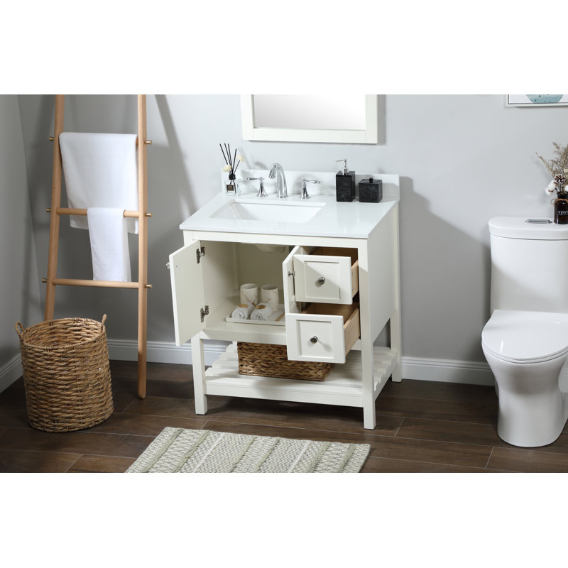 Ensemble de meuble-lavabo simple 32 po Krish, Blanc