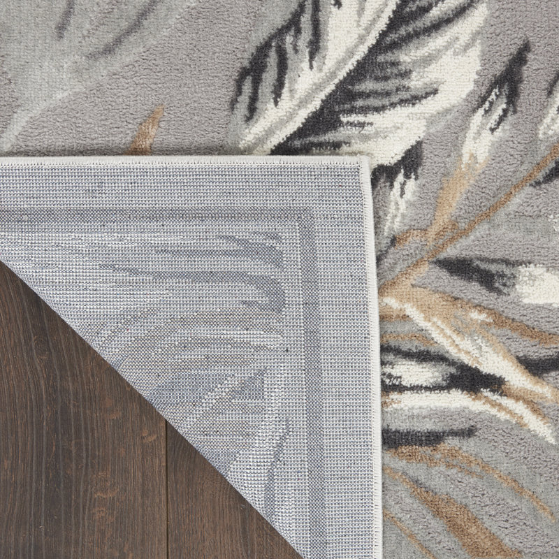 Tapis gris Skelly, 7 pi 10 po x 9 pi 10 po