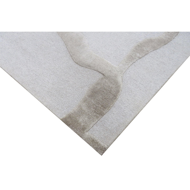 Linen Abstract Area Rug, Rectangle 6' x 9'
