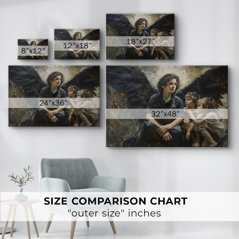 Angels From Above-XCVI -Gallery Wraraped Cavas, 12 x 18